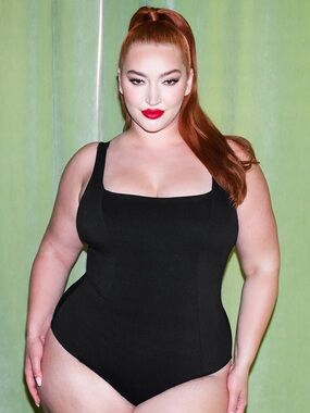 TA3 Swim Squarey One Piece Swimsuit in Black - Size 2X